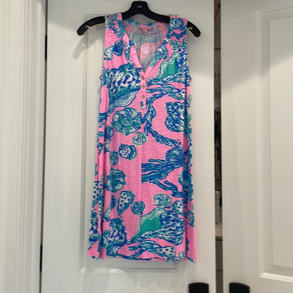 Lilly Pulitzer pink and blue dress. Size small